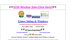 Desktop Screenshot of ginter-siding-and-windows.us